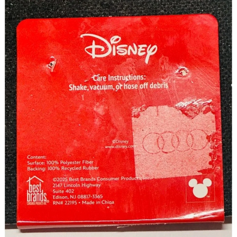 Disney Mickey Minnie Mouse Christmas Holiday Rubber Doormat 18X30